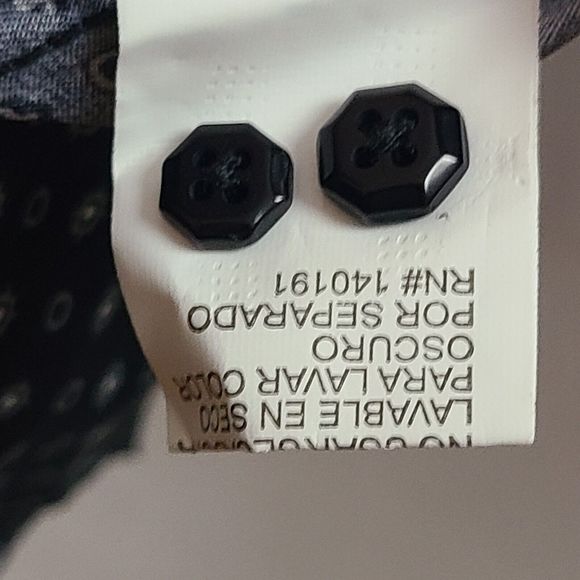 New Silver Stone Men's (XXL) Black Modern Fit Button Up Long Sleeve Shirt - Picture 10 of 12